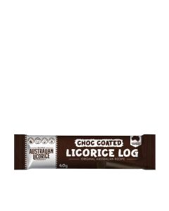 The Great Australian Licorice Company - Chocolate Coated Soft Eating Licorice Log - 25 x 40g