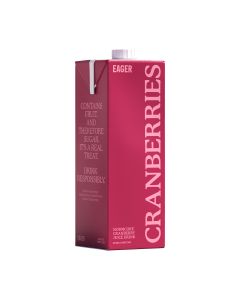 Eager Drinks - Naturelly Sweetened Cranberry - 8 x 1L