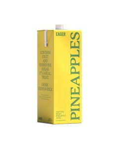 Eager Drinks - 100% Cloudy Pressed Pineapple Juice - 8 x 1L