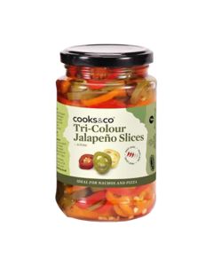 Cooks & Co - Tri-Colour Jalapeno Slices - 6 x 290g