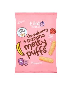 Ella's Kitchen - Strawberry & Banana Melty Puffs - 4 x 20g
