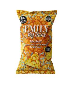 Emily Crisps -  Sea Salt Veg Thins  Sharing Bag - 8 x 85g