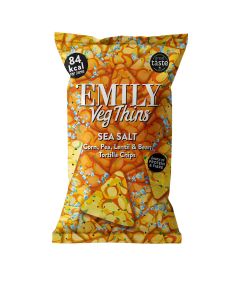 Emily Crisps -  Sea Salt Veg Thins  Sharing Bag - 8 x 85g