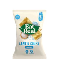 Eat Real - Lentil Chips - Sea Salt Sharing Bag - 10 x 113g