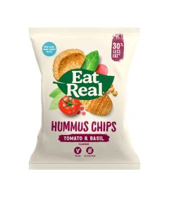 Eat Real - Hummus Chips - Tomato & Basil Grab Bag - 12 x 45g