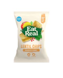 Eat Real - Lentil Chips- Mango & Mint Sharing Bag - 10 x 113g