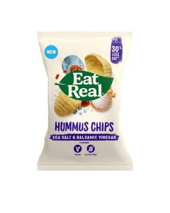 Eat Real - Hummus Chips - Sea Salt & Balsamic Vinegar Flavour Sharing Bag - 10 x 135g