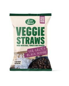 Eat Real - REALEST Sea Salt & Black Pepper Veggie Straws - 10 x 110g