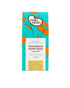 Easy Bean - Fava Bean & Poppy Seed Cracker - 8 x 150g
