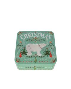 Farmhouse Biscuits  - Christmas Polar Bear Tin of Mini Butterscotch Toffee Biscuits - 8 x 250g