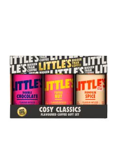 Little's Coffee - Cosy Classics Flavoured Coffee Selection Gift Set (Toffee Nut, Double Chocolate, Pumpkin Spice) - 6 x 150g