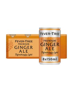 Fever Tree - Refreshingly Light Premium Ginger Ale (3 x 8 x 150ml) - 3 x 1200ml