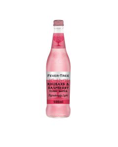 Fever Tree - Refreshingly Light Rhubarb and Raspberry Tonic Water - 8 x 500ml