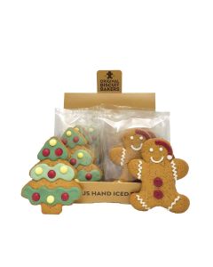 Original Biscuit Bakers - Christmas Tree & Gingerbread Santa Biscuits - 20 x 40g