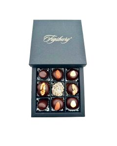 Figsbury - Fairtrade Box of 9 Assorted Filled Figs Collection (Chocolate, Hazlenut, Almond, Walnut & Sesame Seed) - 24 x 170g