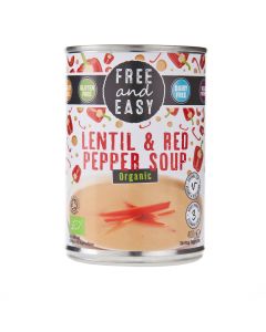 Free & Easy - Organic Lentil & Red Pepper Soup - 6 x 400g
