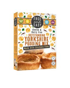 Free & Easy - Gluten and Dairy Free Outstanding Yorkshire Pudding Mix made with Chickpea Flour - 4 x 155g