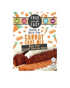 Free & Easy - Gluten & Free From Carrot Cake Mix with Coconut Blossom Sugar - 4 x 350g