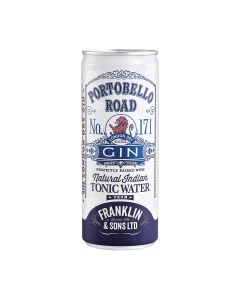 Franklin & Sons - Portobello Road Gin with Franklin & Sons Natural Indian Tonic Wate 5.5% abv - 12 x 250ml