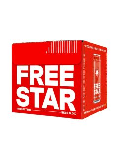 Freestar - 0.0% Alcohol Free Beer, 4 pack of cans - 6 x (4x330ml)