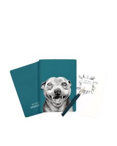 Goodchap's - Staffy Notebook with 60 Unlined Pages - 10 x 80g