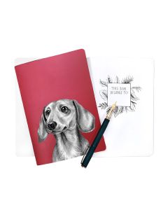 Goodchap's - Sausage Dog Notebook with 60 Unlined Pages - 10 x 80g