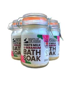 Goats of the Gorge Ltd - Goats Milk Bath Soak Jar (Geranium) - 3 x 530g