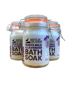 Goats of the Gorge Ltd - Goats Milk Bath Soak Jar (Lavender) - 3 x 530g