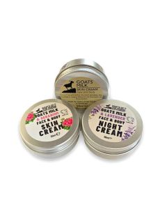 Goats of the Gorge Ltd - 50ml Goats Milk Skin cream (2x Geranium) (2x Lavender* Night cream) (2x Unscented) - 6 x 50ml