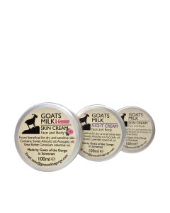 Goats of the Gorge Ltd - 100ml Goats Milk skin cream (2x Geranium)(2xLavender)(2x Unscented) - 6 x 100ml
