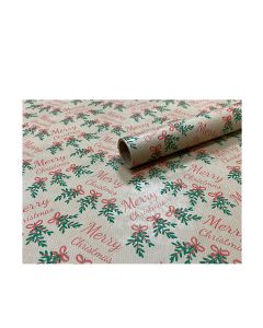 Hansel - Merry Christmas Print Recyclable Gift Wrap - 10 x 3m