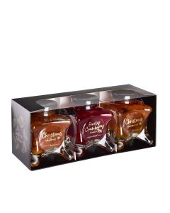 Hawkshead Relish - Petite Couture 3 Jar Christmas Gift Box (1 x Christmas Marmalade, 1 x Fruity Cranberry & 1 x Christmas Chutney) - 6 x 440g