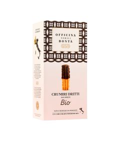 Officina Nobili Bonta - Organic Chocolate Covered Crumiri Dritti Biscuit Box  - 10 x 170g
