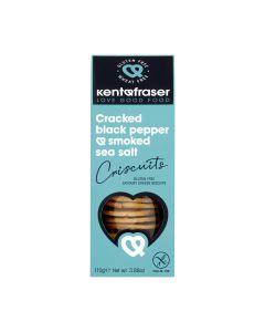 Kent & Fraser - Cracked Black Pepper & Smoked Sea Salt Cheese Biscuits - 6 x 110g