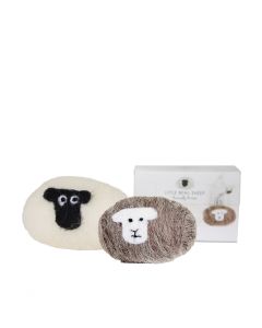 Little Beau Sheep - Mixed Sheep Felted Soap (9 x Herdwick & 9 x Suffolk) - 18 x 75g