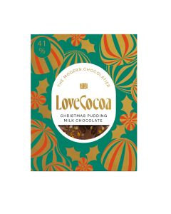 Love Cocoa - Christmas Pudding Milk Chocolate Bar - 12 x 75g