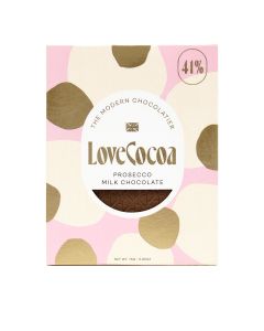 Love Cocoa - Prosecco Single-Origin 41% Milk Chocolate Bar - 12 x 75g