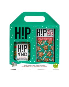 H!P Chocolate - H!P Christmas Gift Box (inc 1 x H!P Pouch & 1 x H!P Gingerbread Cookie Bar) - 10 x 160g