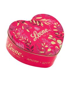 Leone - Heart Tin With Assorted Chocolate Coated Jellies - 6 x 100g