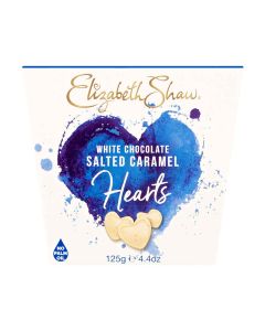 Elizabeth Shaw - White Chocolate Salted Caramel Hearts - 8 x 125g