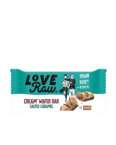 LoveRaw - Cream Filled Wafer Bars - Salted Caramel - 12 x 45g