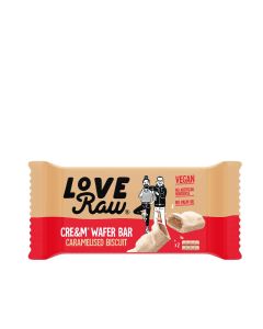 LoveRaw - Cre&m Wafer Bars - Carmelised Biscuit - 12 x 45g