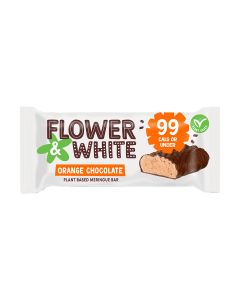 Flower & White  - Vegan Orange Chocolate Meringue Bar - 12 x 20g