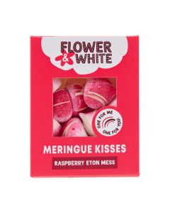 Flower & White - Raspberry Eton Mess Meringue Kisses - 12 x 100g