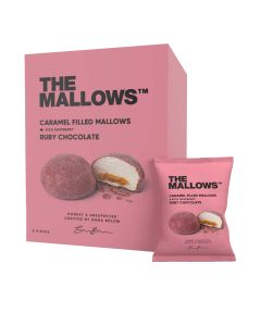 The Mallows - Organic Caramel-Filled Mallows Ruby Chocolate Box - 12 x 90g
