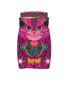 Monty Bojangles - Persian Pink Cat Tin with Choccy Scoffy Cocoa Dusted Truffles - 6 x 135g