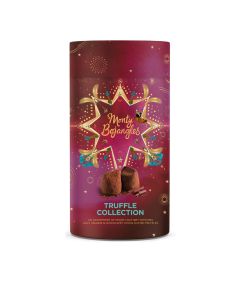 Monty Bojangles - Truffle Christmas Selection Tube with Choccy Scoffy, Popcorn Carousel and Orange Angelical Cocoa Dusted Truffles - 6 x 135g