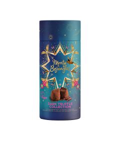 Monty Bojangles - Dark Truffle Christmas Selection Tube with Cocoa Nib Nights, Caramel Haze and Cocoberry Blush Cocoa Dusted Truffles - 6 x 135g