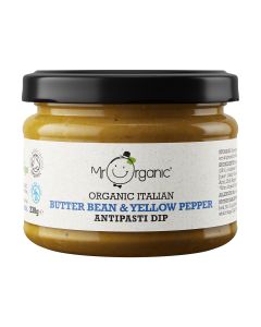 Mr Organic - Butter Bean & Yellow Pepper Antipasti Dip - 6 x 230g
