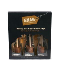 GNAW - Boozy Hot Shot Gift Set (Amaretto, Spiced Rum and Hot Toddy) - 6 x 135g